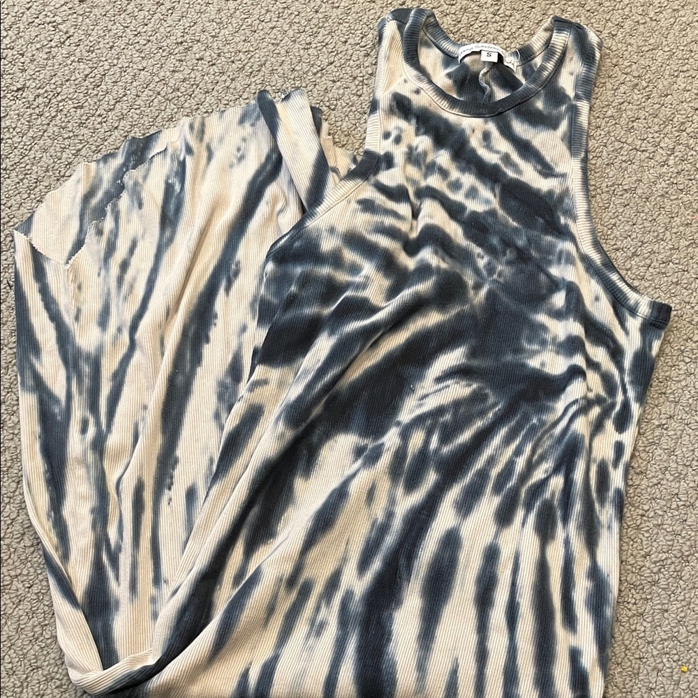 Young Fabulous & Broke Black and Cream Tank Dress